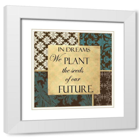 In Dreams B White Modern Wood Framed Art Print with Double Matting by Greene, Taylor