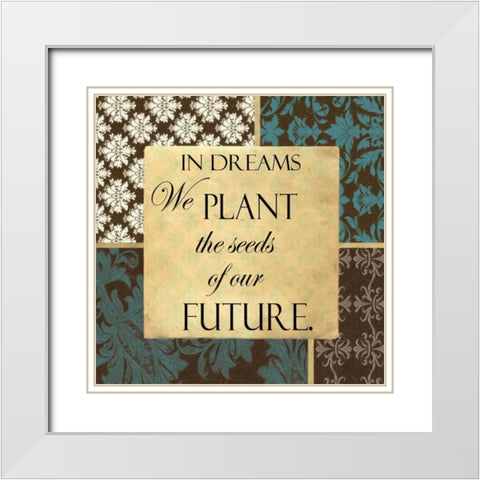 In Dreams B White Modern Wood Framed Art Print with Double Matting by Greene, Taylor