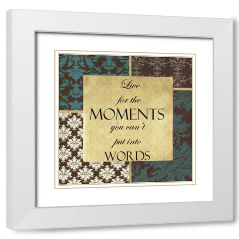 MOMENTS White Modern Wood Framed Art Print with Double Matting by Greene, Taylor