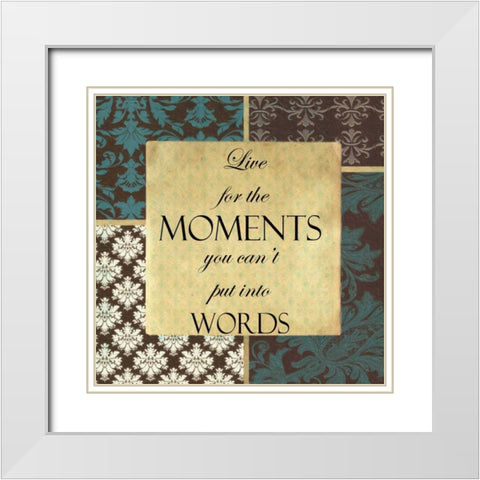 MOMENTS White Modern Wood Framed Art Print with Double Matting by Greene, Taylor