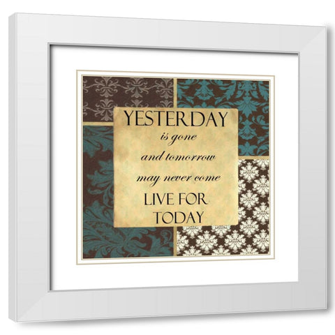 Yesterday Is Gone White Modern Wood Framed Art Print with Double Matting by Greene, Taylor