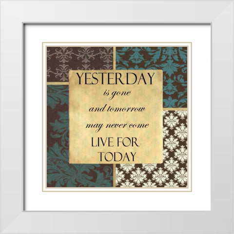 Yesterday Is Gone White Modern Wood Framed Art Print with Double Matting by Greene, Taylor