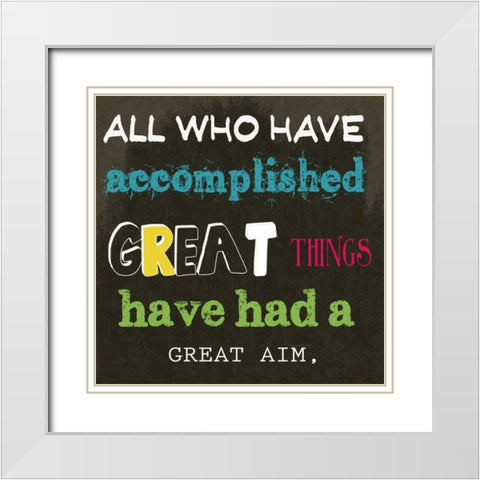 ALL WHO HAVE A White Modern Wood Framed Art Print with Double Matting by Greene, Taylor