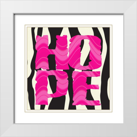 HOPE PATTERNS White Modern Wood Framed Art Print with Double Matting by Greene, Taylor