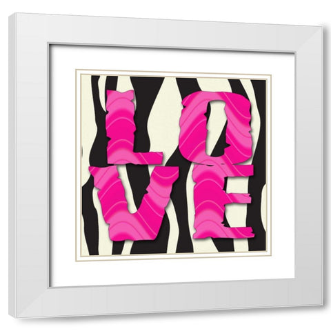 LOVE PATTERNS White Modern Wood Framed Art Print with Double Matting by Greene, Taylor