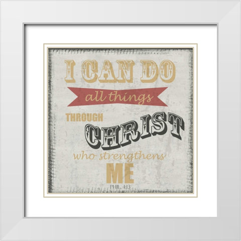 All Things White Modern Wood Framed Art Print with Double Matting by Greene, Taylor