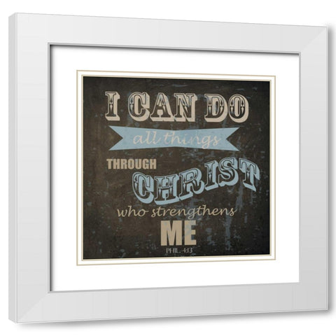 ALL THINGS White Modern Wood Framed Art Print with Double Matting by Greene, Taylor
