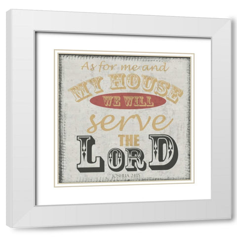 As For Me White Modern Wood Framed Art Print with Double Matting by Greene, Taylor