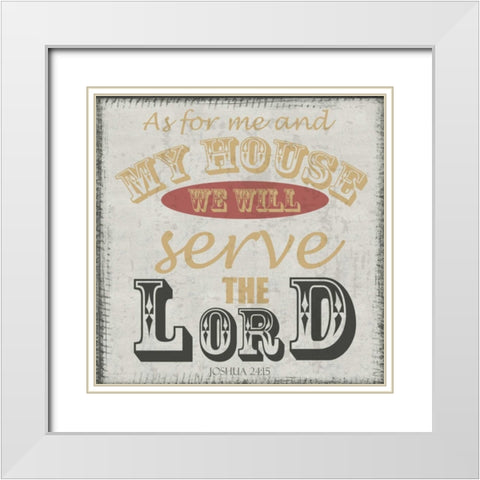 As For Me White Modern Wood Framed Art Print with Double Matting by Greene, Taylor