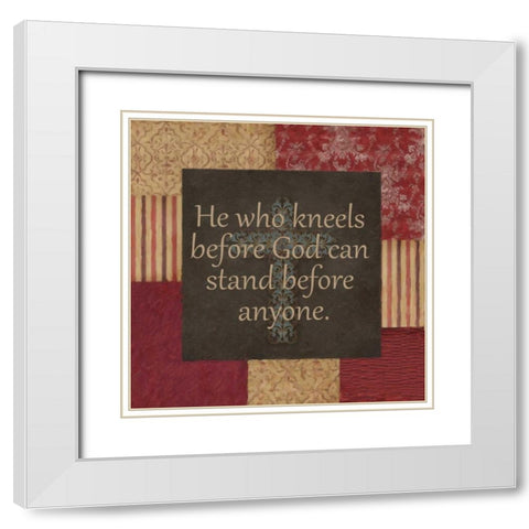 HE WHO KNEELS White Modern Wood Framed Art Print with Double Matting by Greene, Taylor