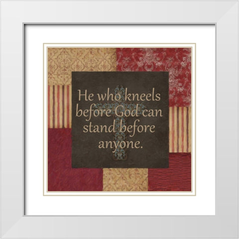 HE WHO KNEELS White Modern Wood Framed Art Print with Double Matting by Greene, Taylor