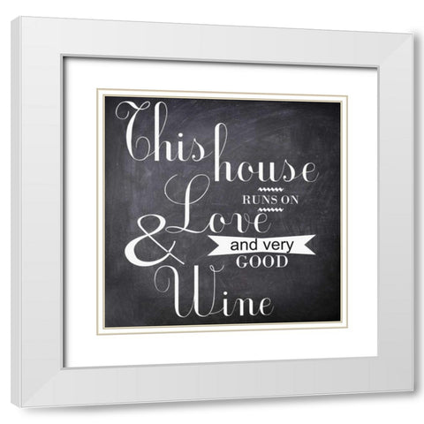 This House Runs White Modern Wood Framed Art Print with Double Matting by Greene, Taylor