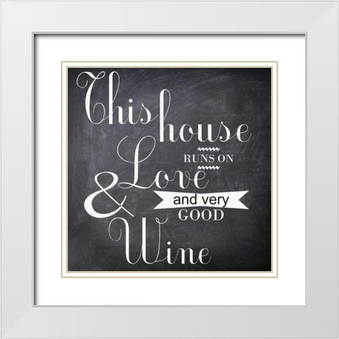 This House Runs White Modern Wood Framed Art Print with Double Matting by Greene, Taylor