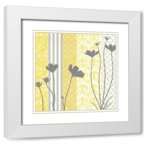 Sunshine Silhouette II White Modern Wood Framed Art Print with Double Matting by Greene, Taylor