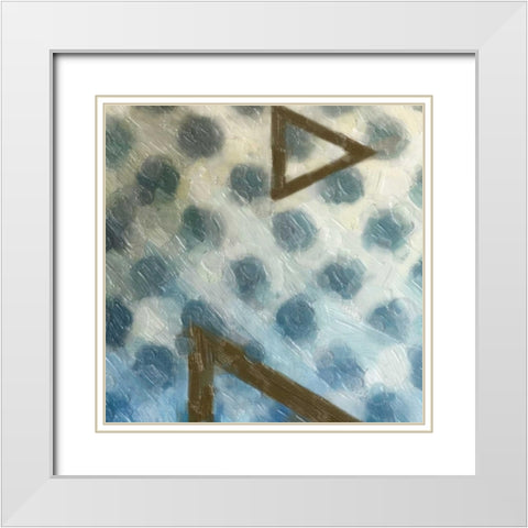 ABSTRACT TRIAD I White Modern Wood Framed Art Print with Double Matting by Greene, Taylor