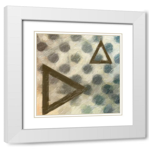 ABSTRACT TRIAD II White Modern Wood Framed Art Print with Double Matting by Greene, Taylor