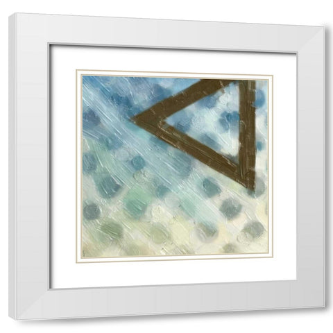 ABSTRACT TRIAD III White Modern Wood Framed Art Print with Double Matting by Greene, Taylor