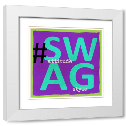 SWAG White Modern Wood Framed Art Print with Double Matting by Greene, Taylor