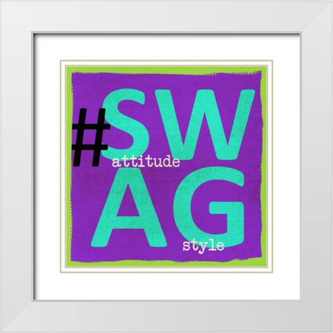 SWAG White Modern Wood Framed Art Print with Double Matting by Greene, Taylor