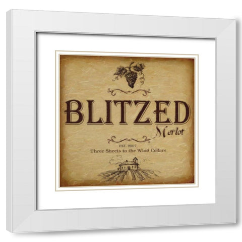 BLITZED White Modern Wood Framed Art Print with Double Matting by Greene, Taylor