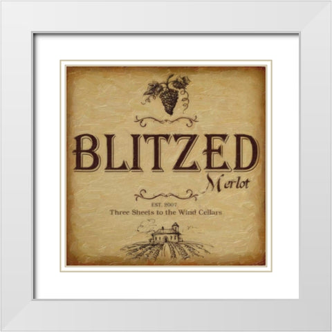 BLITZED White Modern Wood Framed Art Print with Double Matting by Greene, Taylor