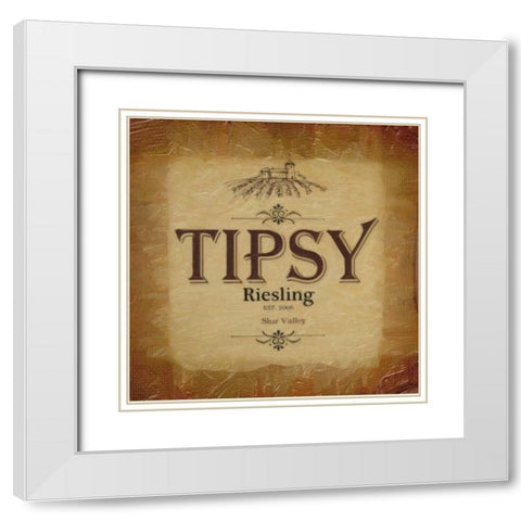 TIPSY BORDER White Modern Wood Framed Art Print with Double Matting by Greene, Taylor