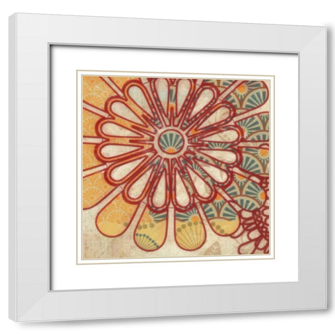 FLORA TRANCE I White Modern Wood Framed Art Print with Double Matting by Greene, Taylor