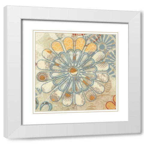 FLORA TRANCE II White Modern Wood Framed Art Print with Double Matting by Greene, Taylor