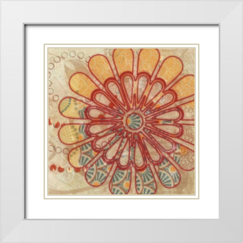 FLORA TRANCE III White Modern Wood Framed Art Print with Double Matting by Greene, Taylor