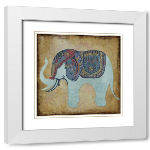 ELEGANT PACHYDERM White Modern Wood Framed Art Print with Double Matting by Greene, Taylor