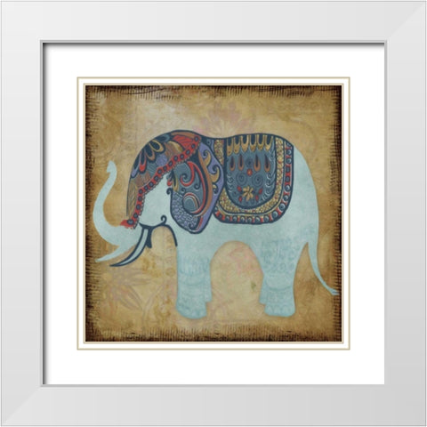 ELEGANT PACHYDERM White Modern Wood Framed Art Print with Double Matting by Greene, Taylor