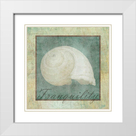 Tranquility  White Modern Wood Framed Art Print with Double Matting by Greene, Taylor