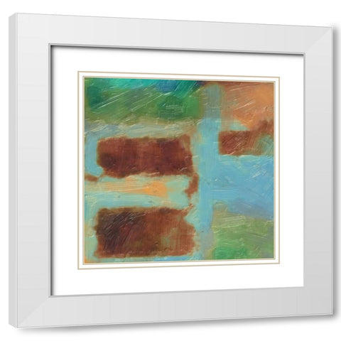 SPECTRUM I White Modern Wood Framed Art Print with Double Matting by Greene, Taylor