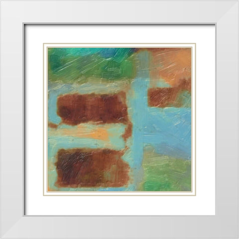 SPECTRUM I White Modern Wood Framed Art Print with Double Matting by Greene, Taylor