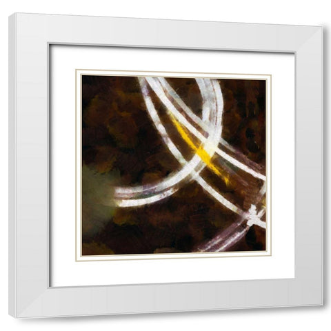 OPALA IV White Modern Wood Framed Art Print with Double Matting by Greene, Taylor