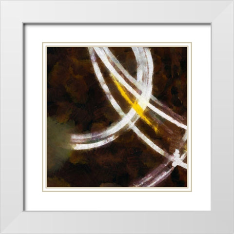 OPALA IV White Modern Wood Framed Art Print with Double Matting by Greene, Taylor