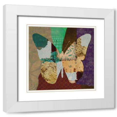 RISE ABOVE BUTTERFLY White Modern Wood Framed Art Print with Double Matting by Greene, Taylor