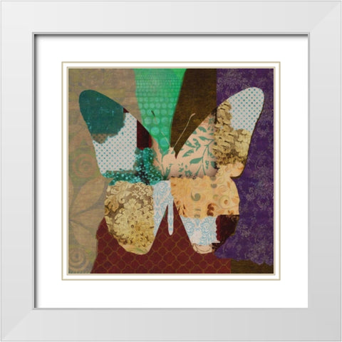 RISE ABOVE BUTTERFLY White Modern Wood Framed Art Print with Double Matting by Greene, Taylor