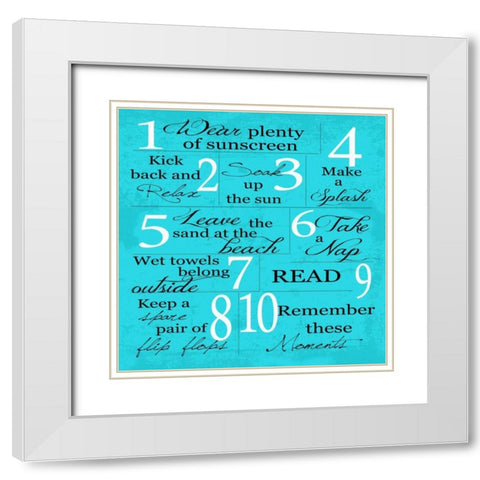 SUMMER 1 White Modern Wood Framed Art Print with Double Matting by Greene, Taylor