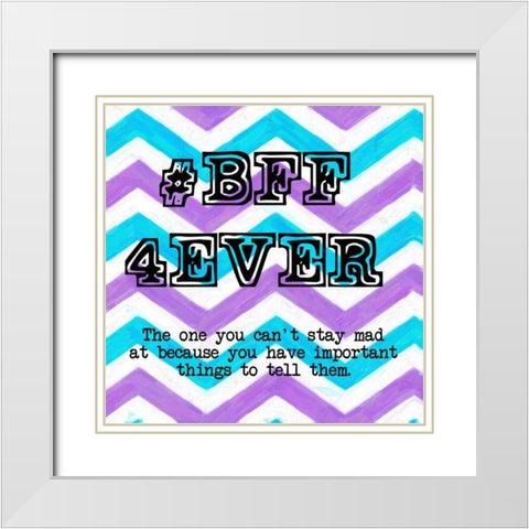 BFF 2 White Modern Wood Framed Art Print with Double Matting by Greene, Taylor