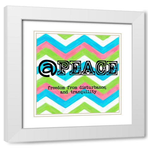 Peace 2 White Modern Wood Framed Art Print with Double Matting by Greene, Taylor