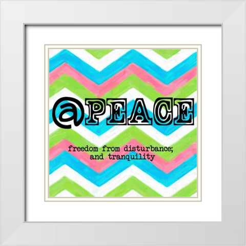 Peace 2 White Modern Wood Framed Art Print with Double Matting by Greene, Taylor