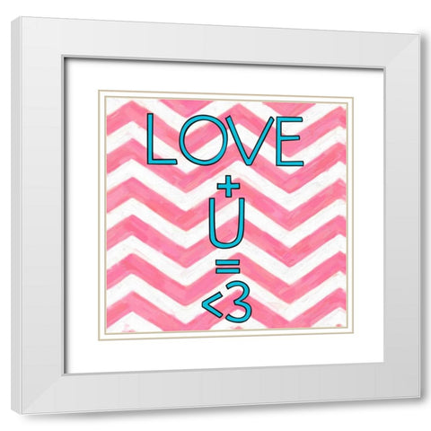 Love Plusver 2 White Modern Wood Framed Art Print with Double Matting by Greene, Taylor
