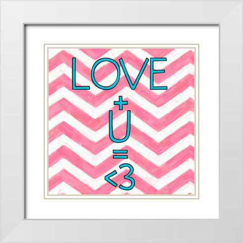 Love Plusver 2 White Modern Wood Framed Art Print with Double Matting by Greene, Taylor