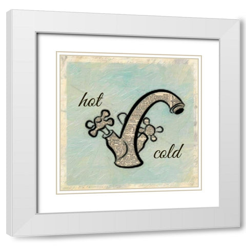Hot Cold White Modern Wood Framed Art Print with Double Matting by Greene, Taylor