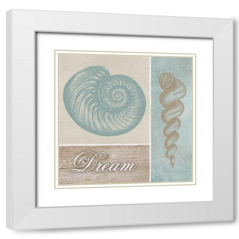Dream Shells White Modern Wood Framed Art Print with Double Matting by Greene, Taylor