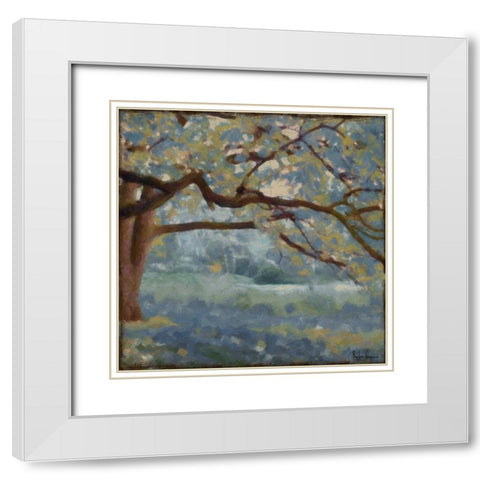 Azure Landscape White Modern Wood Framed Art Print with Double Matting by Greene, Taylor