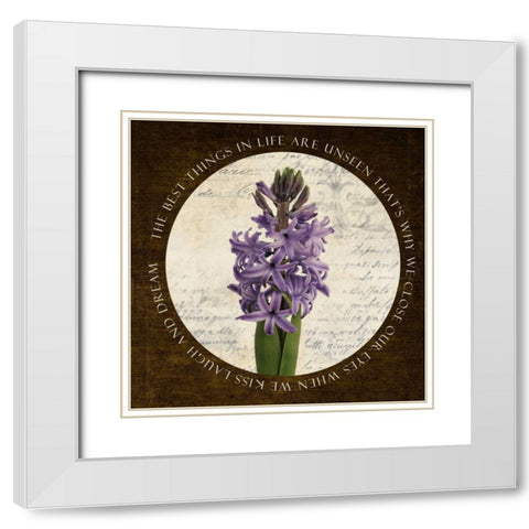 Best Things Flower White Modern Wood Framed Art Print with Double Matting by Greene, Taylor