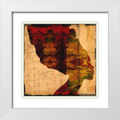 Nubian Queen I White Modern Wood Framed Art Print with Double Matting by Greene, Taylor