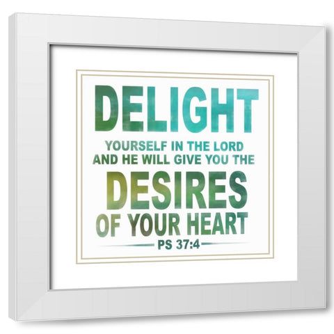 Delight White Modern Wood Framed Art Print with Double Matting by Greene, Taylor